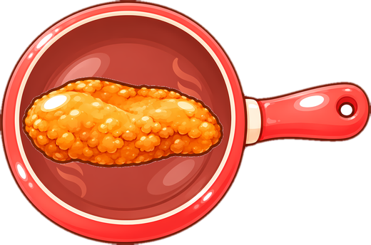 The paper pan with crispy chicken